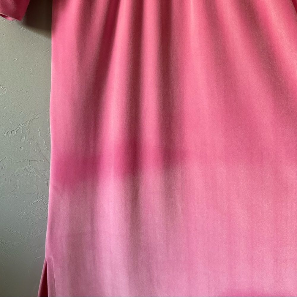 Buru Pink Velvet Long Sleeve Track Midi Dress Size 1x - Picture 9 of 10